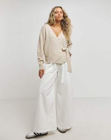 Oatmeal Ballet Wrap Cardigan