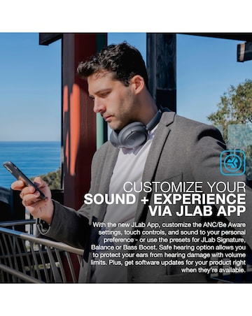 JLab JBuds Lux ANC Over-Ear Wireless Headphones - Graphite