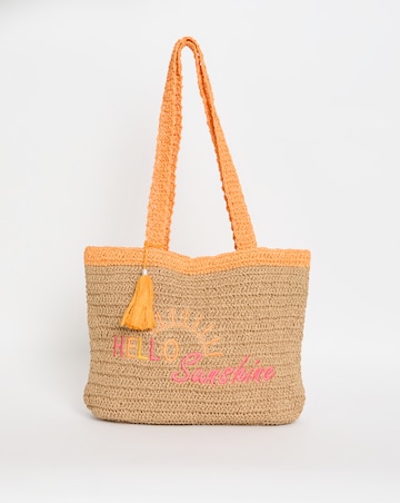 Hello Sunshine Slogan Beach Bag