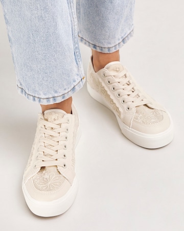 Cleo Lace Detail Trainer Wide E Fit