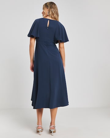 Joanna Hope Navy Angel Sleeve Dress