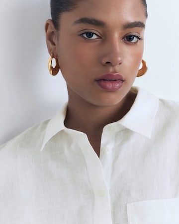 Mango White Long Sleeve Shirt