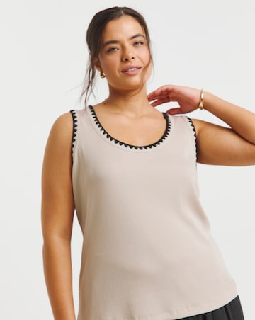 Ecru Whipstitch Vest