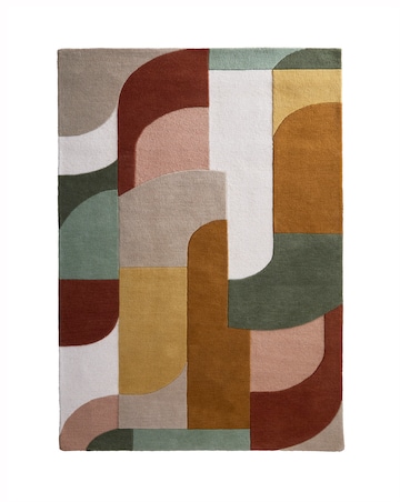 Retro Deco Woollen Rug