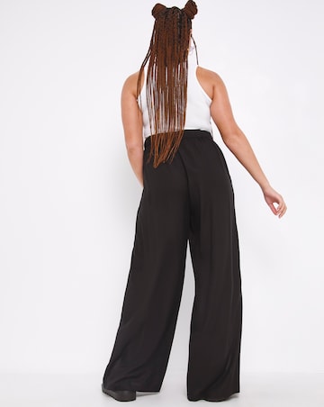 Split Front Wide Leg Trouser