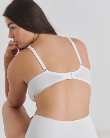 Pretty Secrets 2 Pack Cotton Lace Non Wired Full Cup Bras B-G White