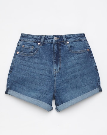 Simply Be 99 1 Mid Blue Comfort Stretch Denim Loose Mom Short