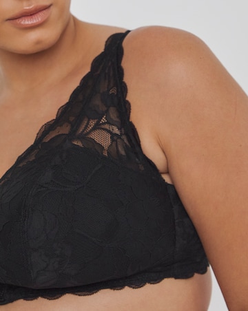 Pretty Secrets (2 Pack) Zip Front Fastening Lace Comfort Bras (B-F) Black/White