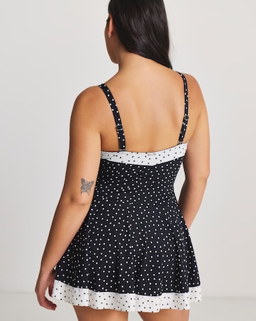 Figleaves Spot Contrast Bandeau Swimdress