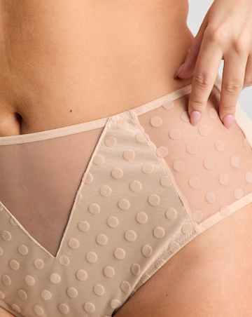 Pretty Secrets (2 Pack) Hannah Spot Full Brief Knickers Black/Almond