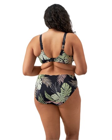 Elomi Tropical Retreat Mid Rise Bikini Brief Black