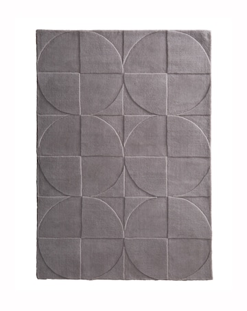 Penny Carved Circles Woollen Rug