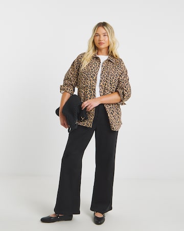Simply Be Leopard Print Cargo Utility Jacket