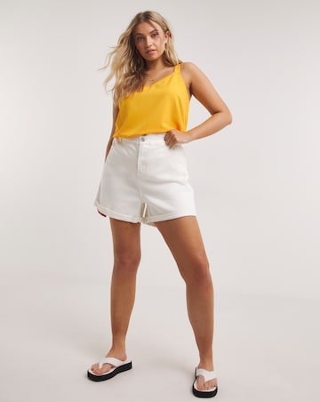 Lightweight Mustard Scoop Neck Strappy Cami