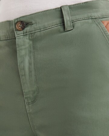 Khaki Stretch Chino Cropped Trousers
