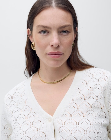 Mango Openwork Detail Knit Cardigan
