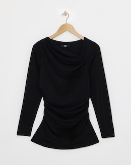 Joanna Hope Jersey Ruched Top With Detachable Corsage