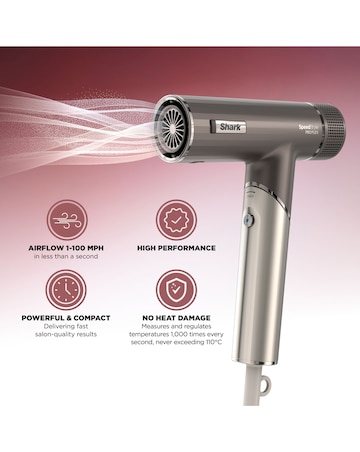Shark SpeedStyle Pro FLEX 4 in 1 High Velocity Hair Dryer System HD542UK