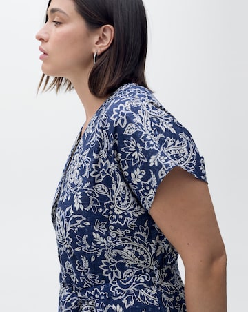 Mango Paisley Print Midi Dress