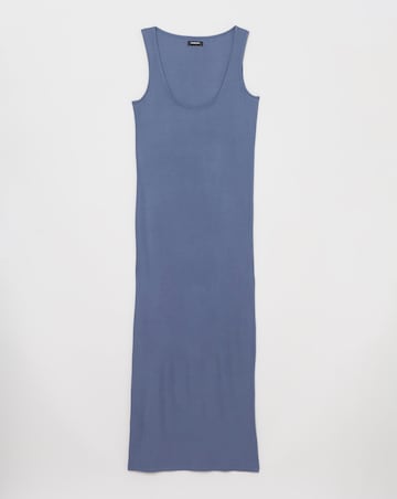Blue Supersoft Ribbed Maxi Dress and Shrug