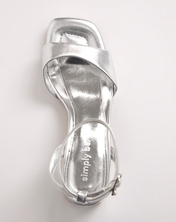 Amber Barely There Low Block Heel Sandals Wide E Fit