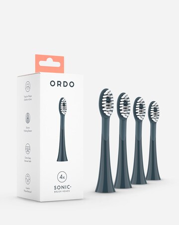 Ordo Sonic+ Brush Heads 4 Pack - Charcoal Grey