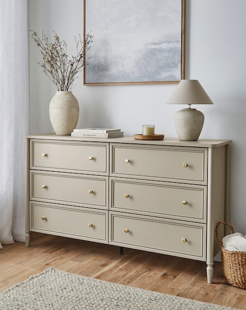 Darcy Bobbin Trim Large Chest of Drawers