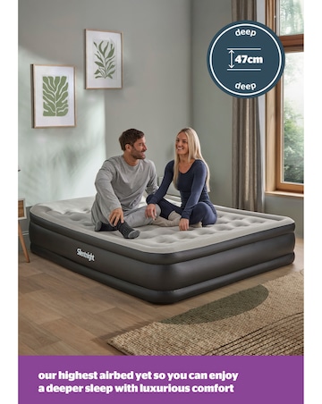 Silentnight Ultimate Deep Sleep High-Rise Airbed with Electric Pump - King