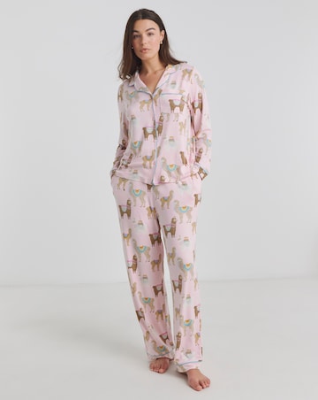 Chelsea Peers Jersey Alpaca Print Pyjama Set
