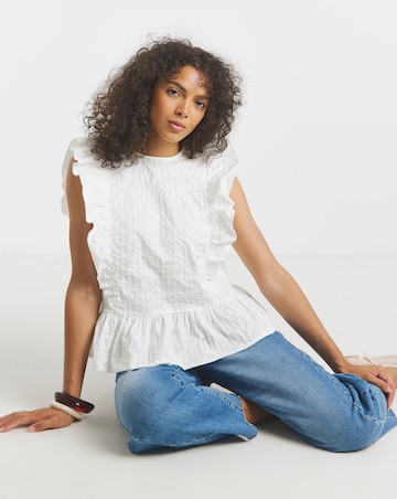Simply Be Broderie Ruffle Blouse
