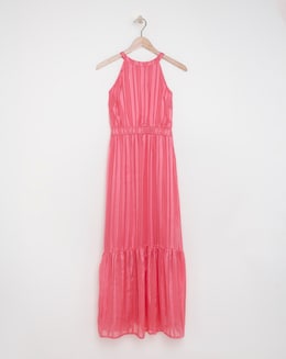 Boutique Pink Halterneck Georgette Maxi Dress