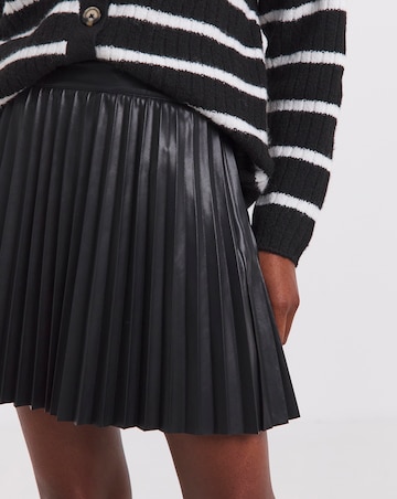 Simply Be Pu Pleated Mini Skirt