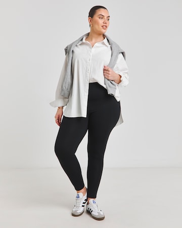 Black Cotton Rich High Waisted Legging