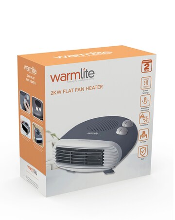 Warmlite 2000W Dark Titanium Flat Fan Heater