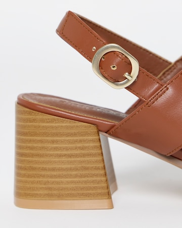 Dorit Cut Out Stacked Heel Sandals - Extra Wide Fit (EEE)