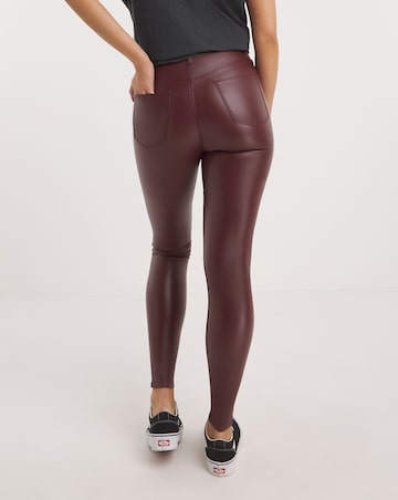 Plum Coated Skinny Jeggings