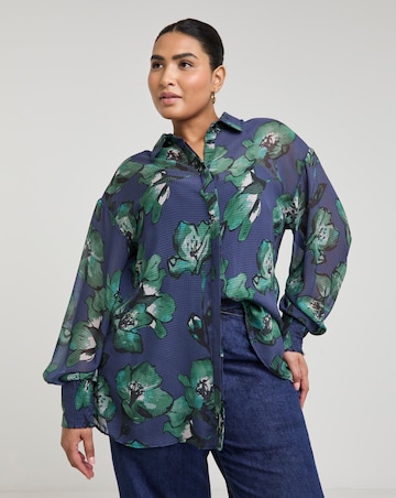 Joanna Hope Oversized Printed Shirt
