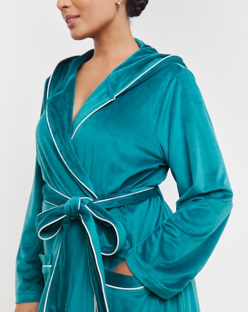 Pretty Secrets Velour Ribbed Maxi Dressing Gown