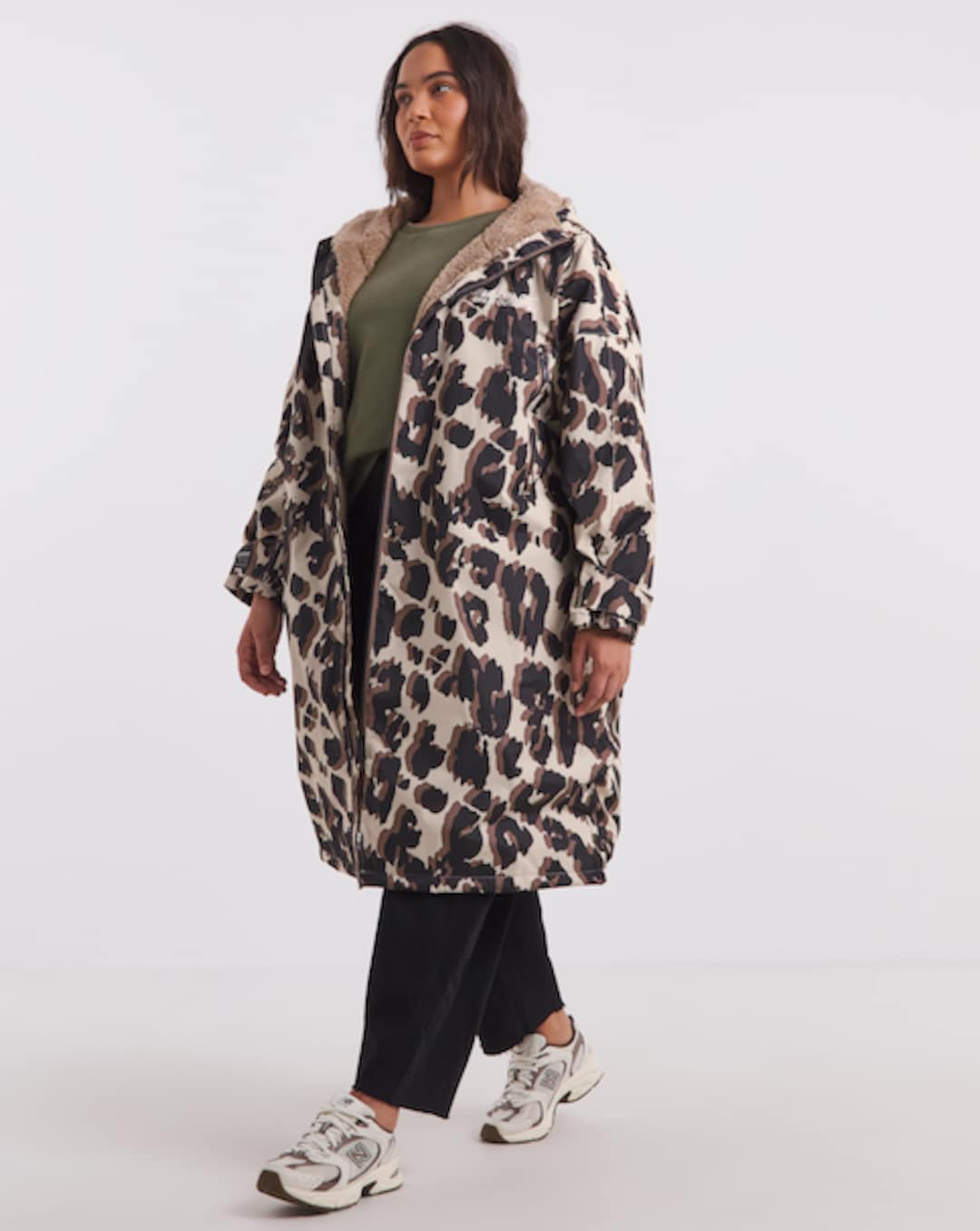 ZOMVA Plus Size Raincoat 1X-5X Long Waterproof Windbreaker With Hood