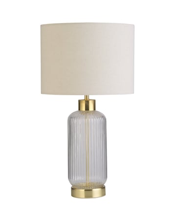 Ribbed Glass Table Lamp