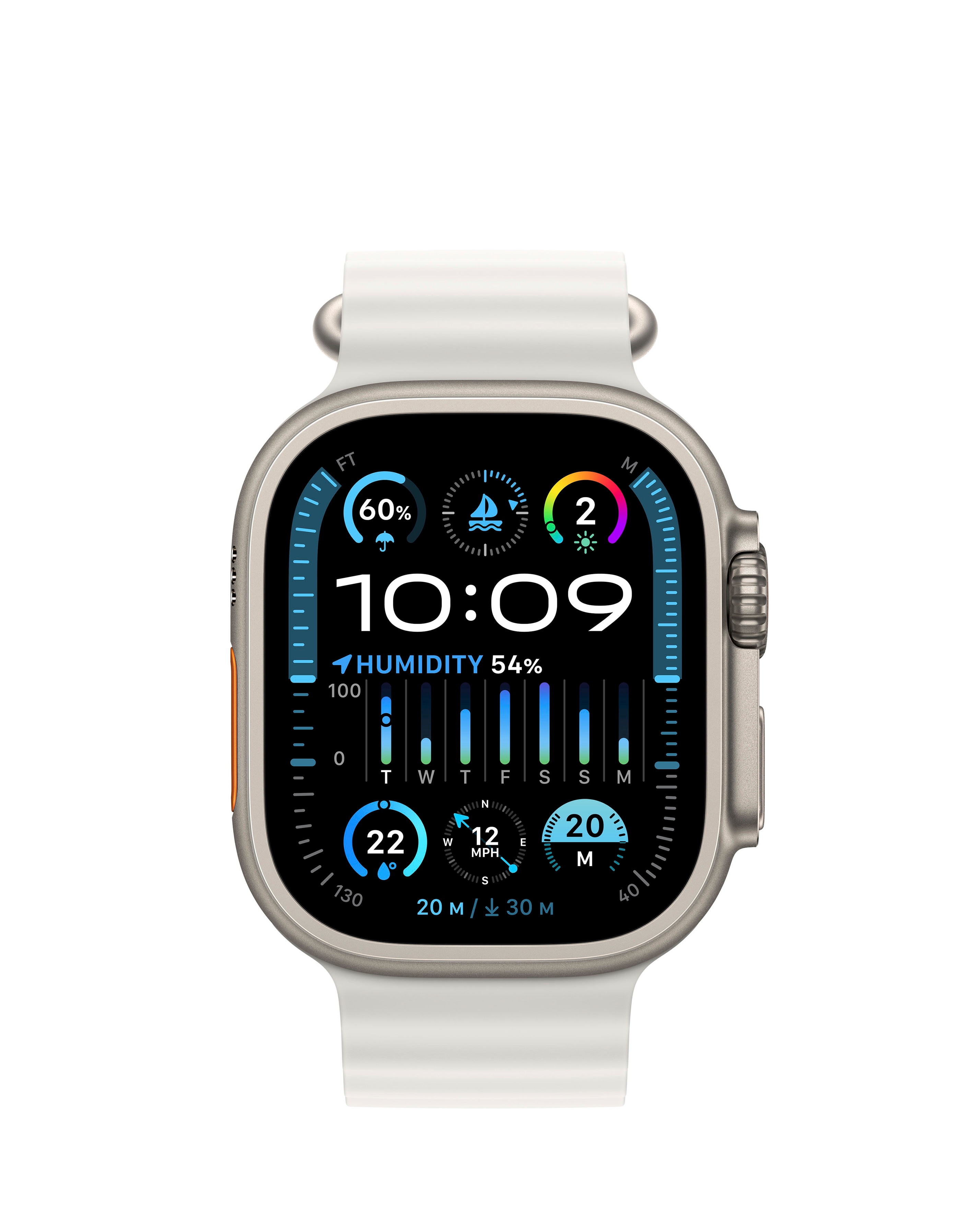 Apple Watch Ultra 2 GPS Cellular 49mm Titanium Case with White