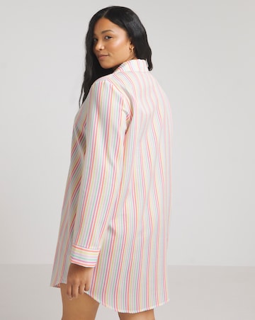 Stripe Button Through Nightshirt | Simply Be