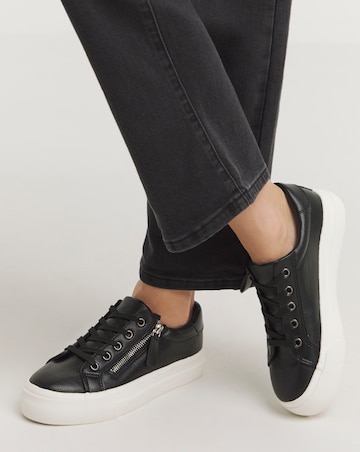 Kate Lace Up Zip Detail Chunky Trainers - Extra Wide Fit (EEE)