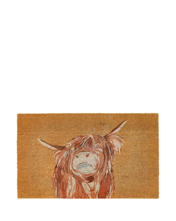 My Mat Printed Coir Highland Cow Doormat
