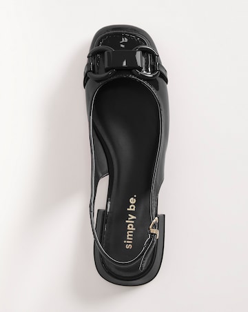 Everly Snaffle Trim Slingback Shoes Extra Wide EEE Fit