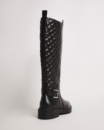 Quilted High Leg Boot EEE Fit Standard Calf