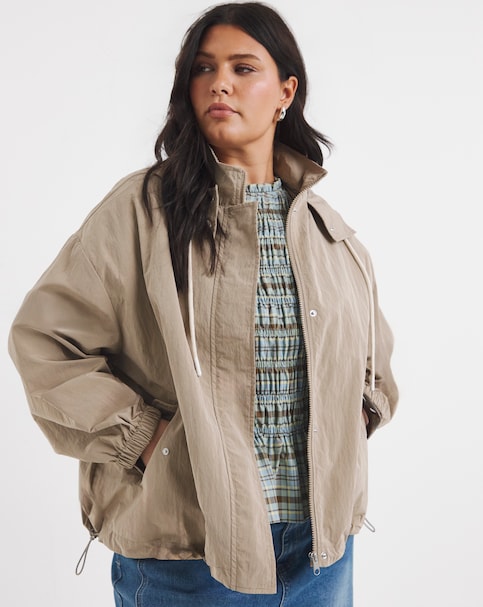 Stone Hooded Wind Breaker