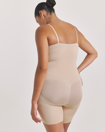 Spanx Everyday Seamless Medium Control Open Bust Bodysuit Soft Nude