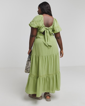 Lovedrobe Shirred Front Tie Back Midaxi Dress