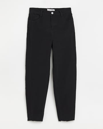Simply Be Black Barrel Leg Jean